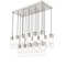 Z-Lite Alton Linear Chandelier, 17-Light, 18 In.W x 42 In.L x 14.25 In.H, Brushed Nickel/Clear+Frosted 824P-17L-BN - alternate 4